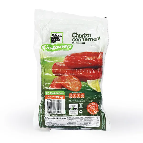 Chorizo Ternera Colanta X 20