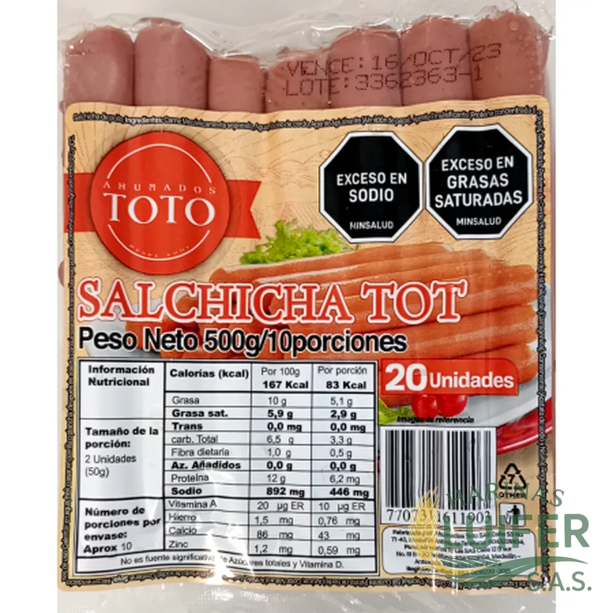 Salchicha TOT X 20