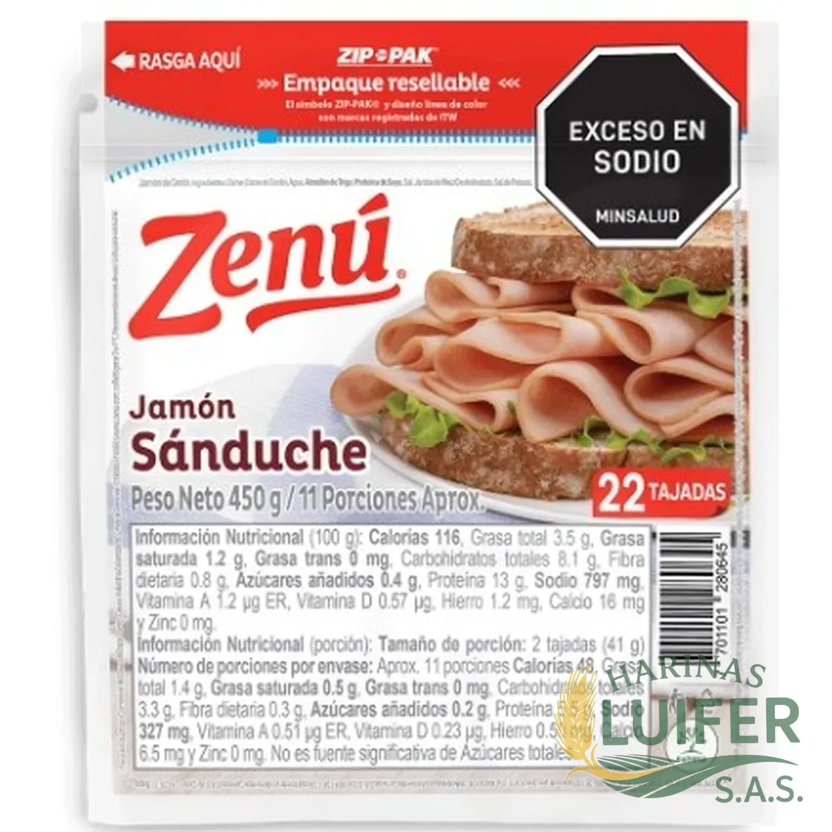 Jamon Sand Zenu 1/2