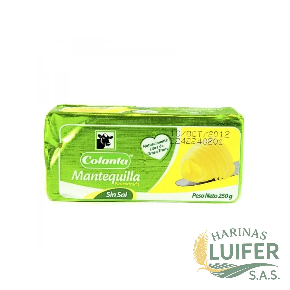 Mantequilla Colanta 1/2 sin sal
