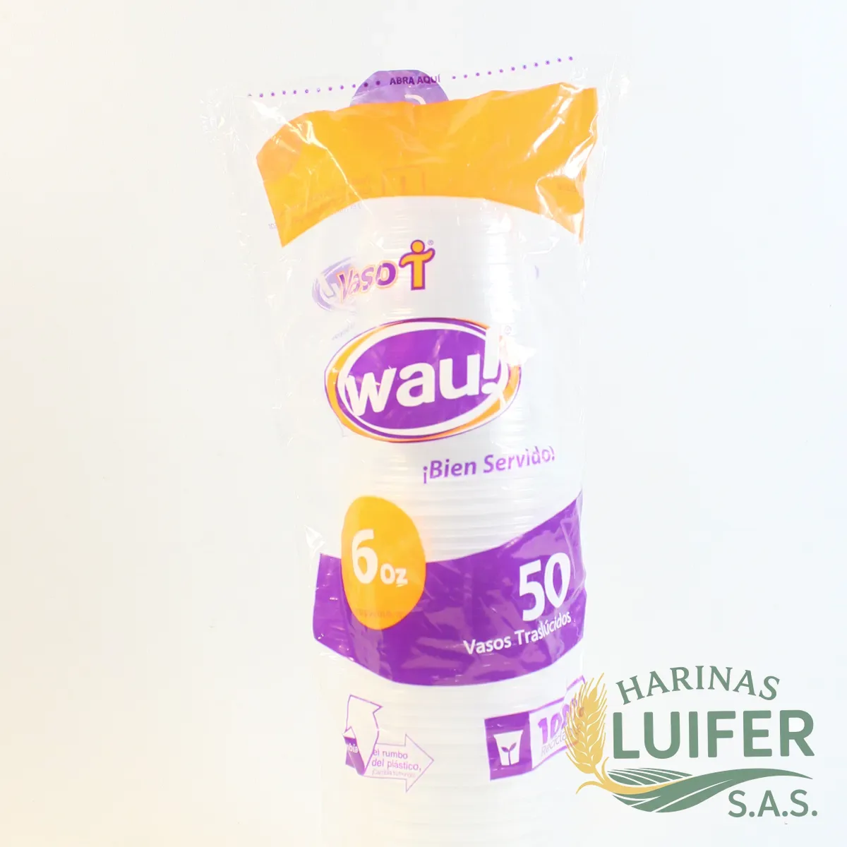Vaso 6 onz Tran X 50