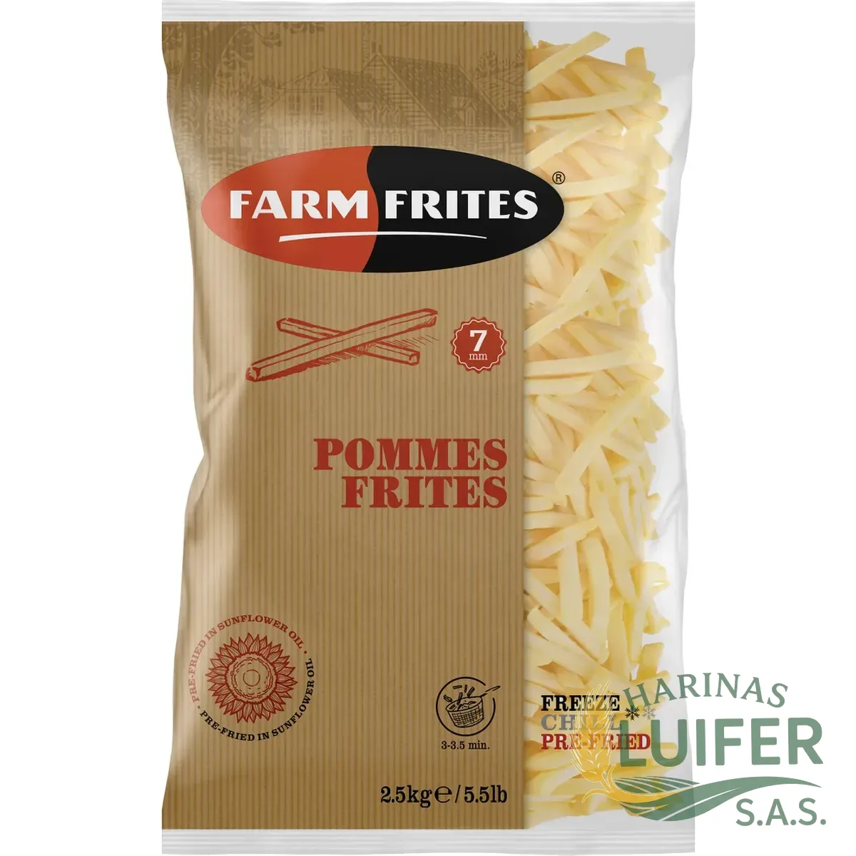 Papa FARM FRITES X 2500 gr
