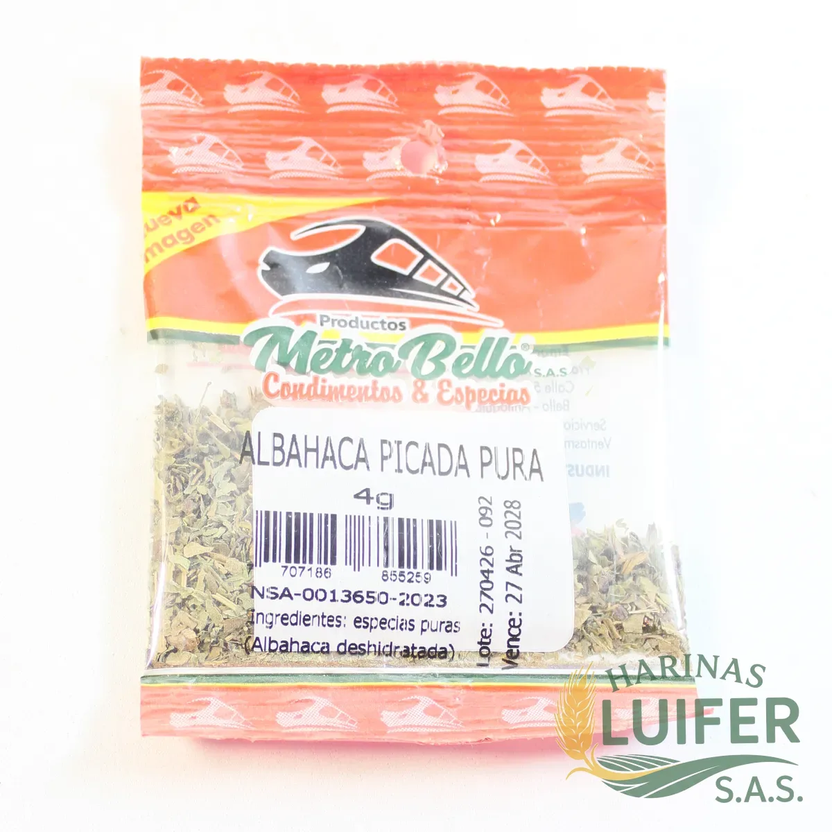 Albahaca picada 4 GR