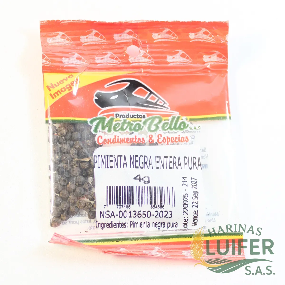 Pimienta Negra Entera 4 GR