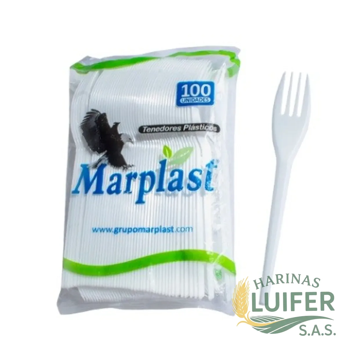 Tenedor Marplast  x 100 unds